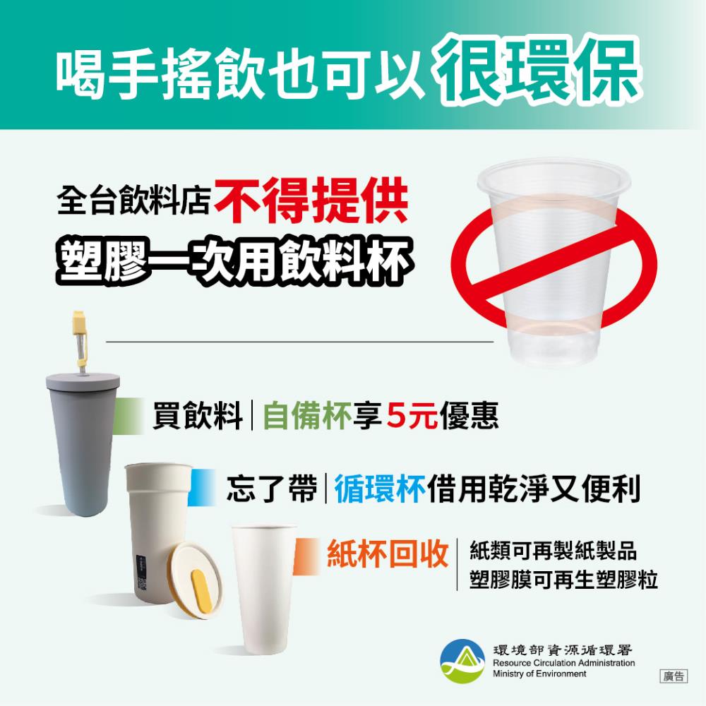 喝手搖飲也可以很環保 喝手搖飲也可以很環保